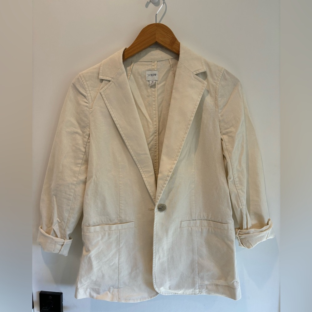 Cream Linen Blazer
